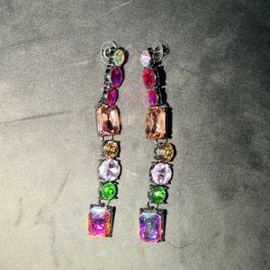 Elegant Multi-Color Drop Earrings